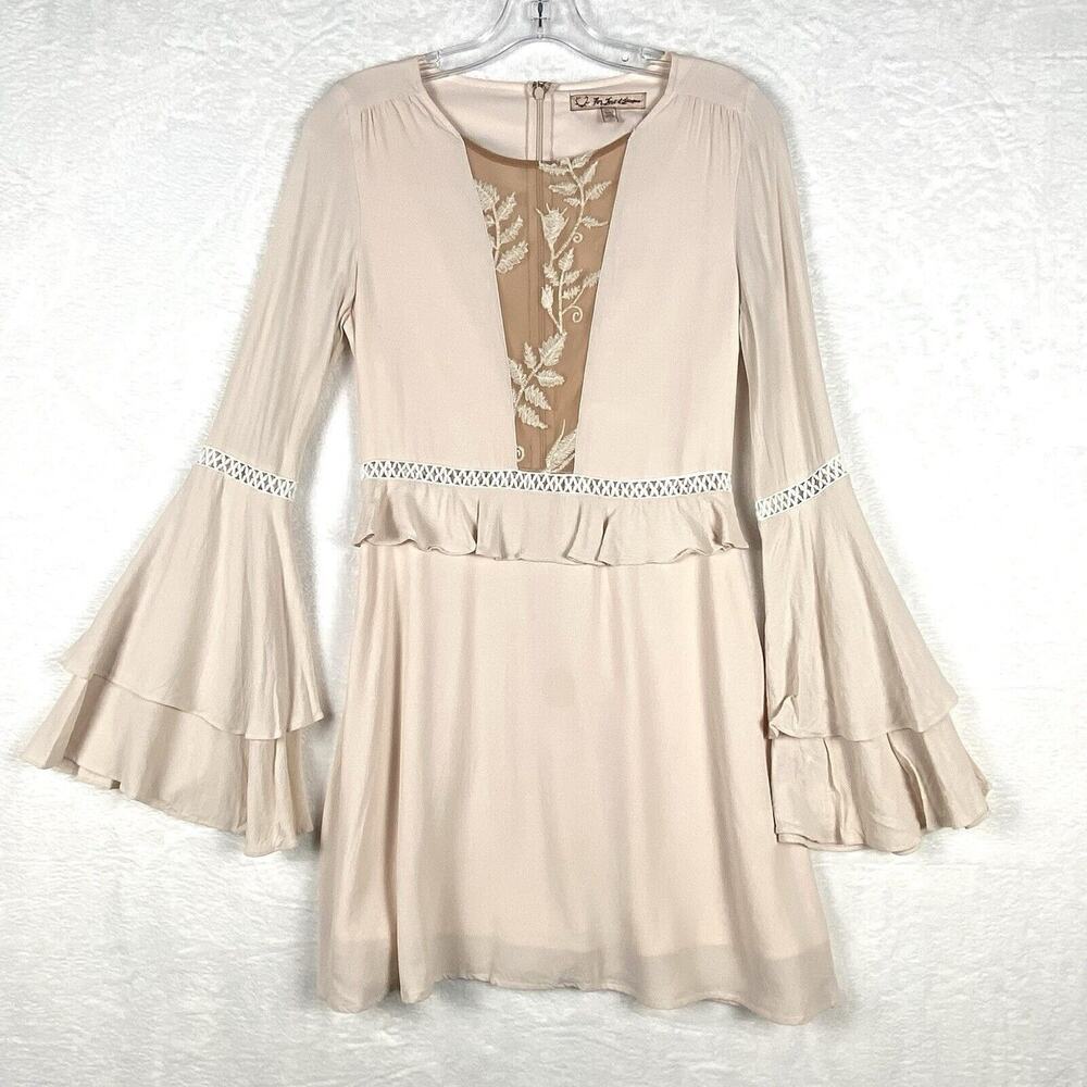For Love And Lemons Dress Women S Pastel Pink Emilia Mini Boho Luxury Going Out